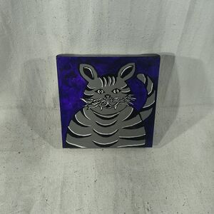 Original Acrylic Painting " House Tiger" 8" X 8" By Timothy Designs